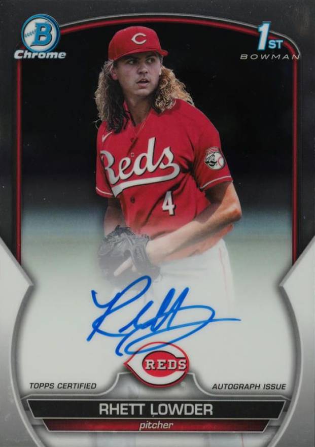 2023 Bowman Draft Chrome Prospect Autograph Rhett Lowder #CDARLO Baseball Card