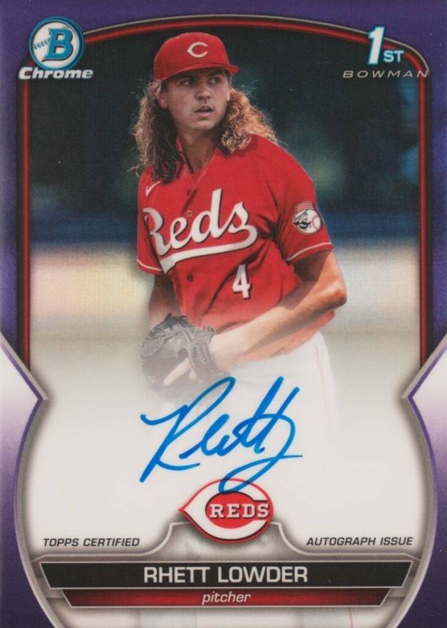 2023 Bowman Draft Chrome Prospect Autograph Rhett Lowder #CDARLO Baseball Card