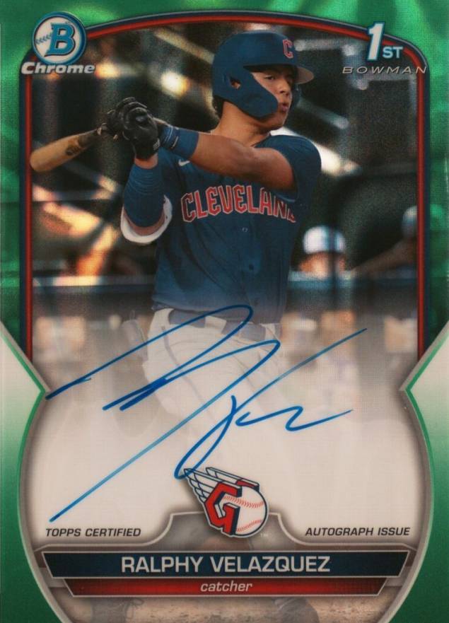 2023 Bowman Draft Chrome Prospect Autograph Ralphy Velazquez #CDARV Baseball Card