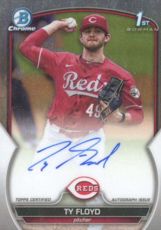 2023 Bowman Draft Chrome Prospect Autograph Ty Floyd #CDATF Baseball Card