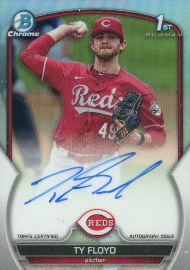 2023 Bowman Draft Chrome Prospect Autograph Ty Floyd #CDATF Baseball Card