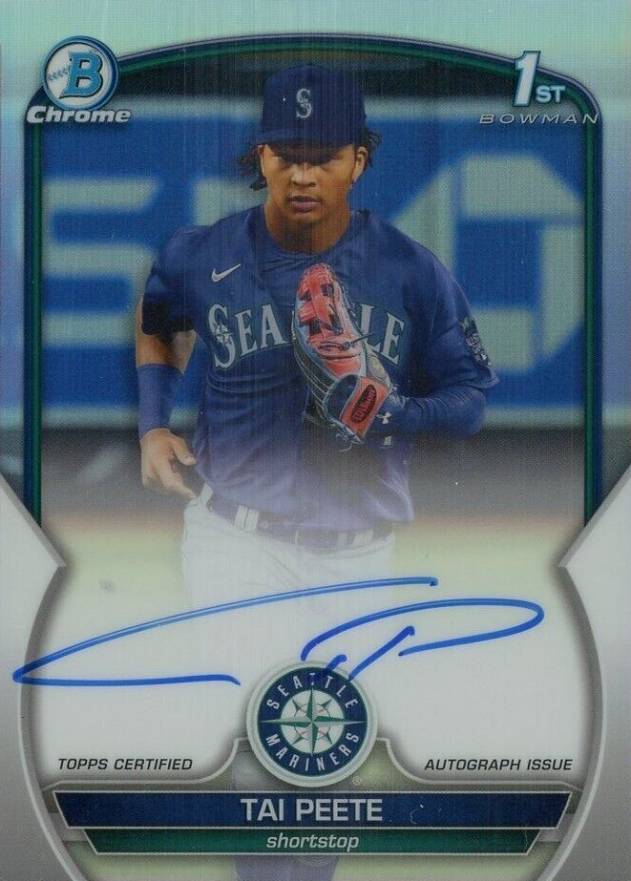 2023 Bowman Draft Chrome Prospect Autograph Tai Peete #CDATP Baseball Card