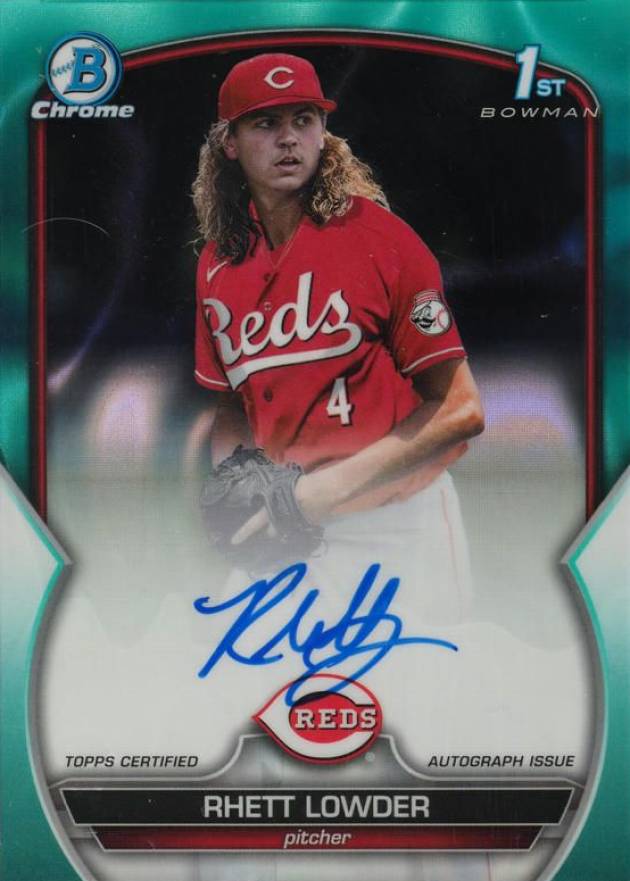 2023 Bowman Draft Chrome Prospect Autograph Rhett Lowder #CDARLO Baseball Card