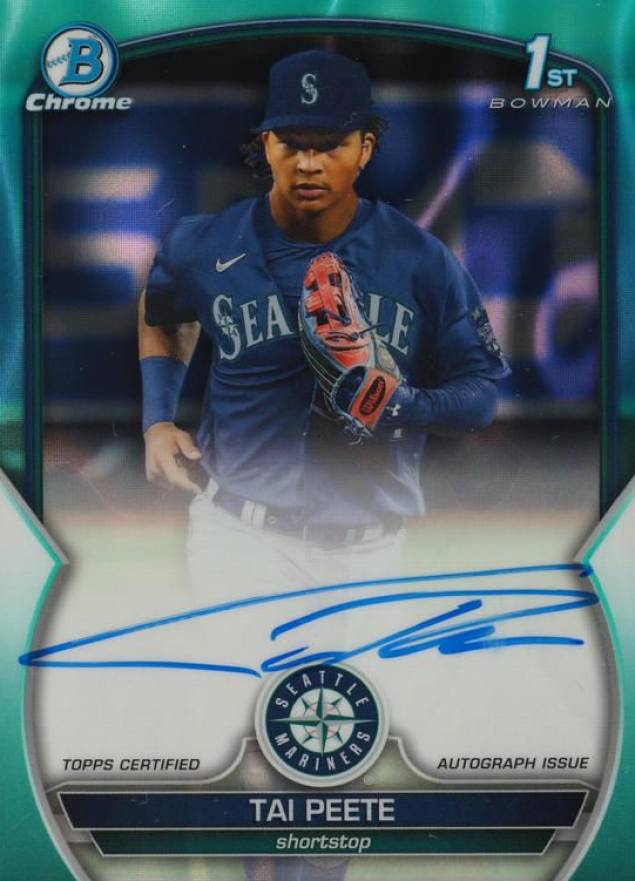 2023 Bowman Draft Chrome Prospect Autograph Tai Peete #CDATP Baseball Card