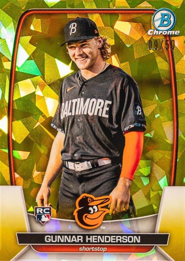 2023 Bowman Chrome Sapphire Edition Gunnar Henderson #10 Baseball Card