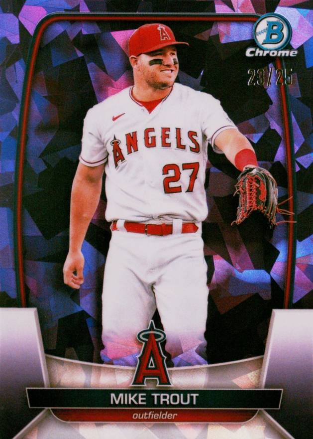 2023 Bowman Chrome Sapphire Edition Mike Trout #89 Baseball Card