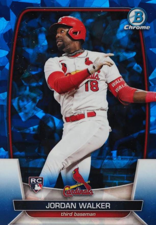 2023 Bowman Chrome Sapphire Edition Jordan Walker #18 Baseball Card