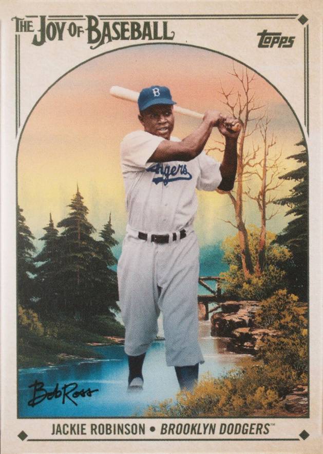 2023 Topps X Bob Ross the Joy of Baseball Jackie Robinson #45 Baseball Card