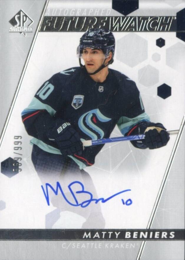 2022 SP Authentic Matty Beniers #103 Hockey Card