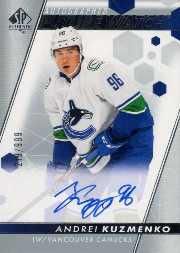 2022 SP Authentic Andrei Kuzmenko #142 Hockey Card