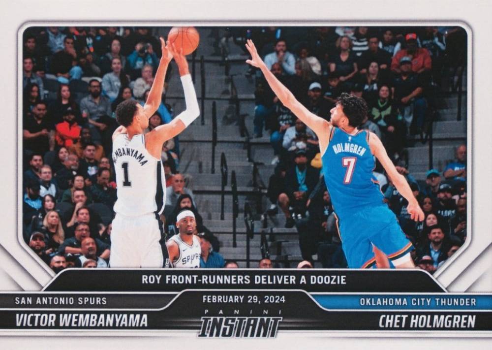 2023 Panini Instant Chet Holmgren/Victor Wembanyama #385 Basketball Card