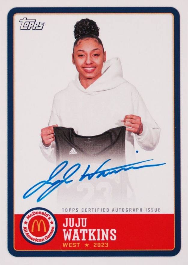 2023 Topps Chrome McDonald's All-American Gameday Paper Autographs Juju Watkins #JWA Basketball Card