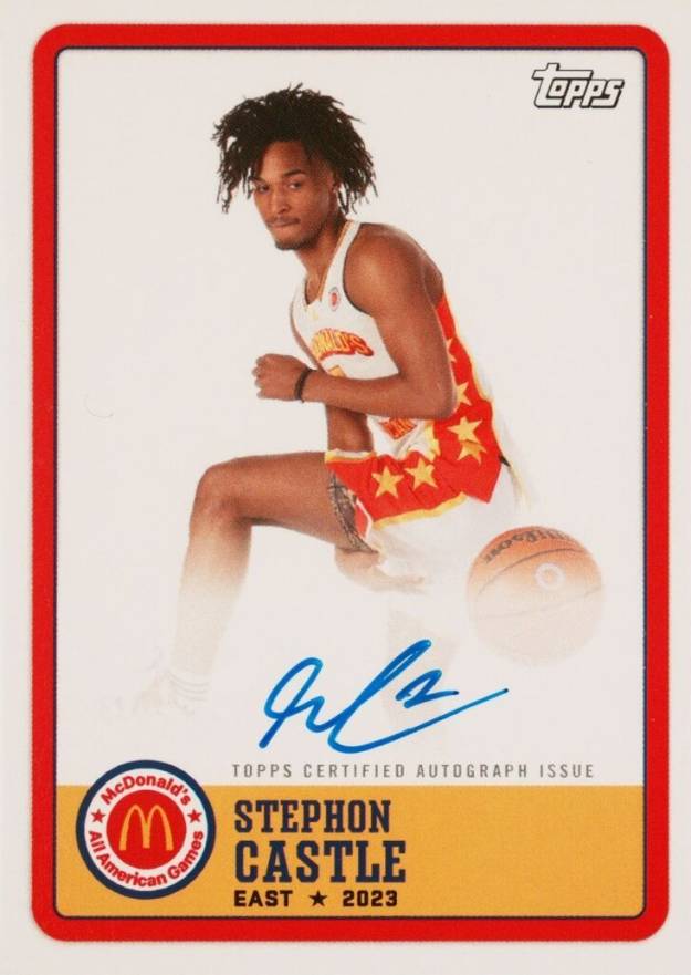 2023 Topps Chrome McDonald's All-American Gameday Paper Autographs Stephon Castle #PASC Basketball Card