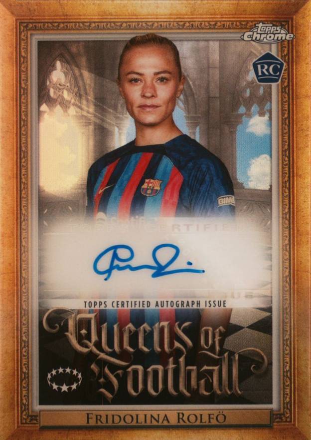 2022 Topps Chrome UEFA Women's Champions League Queens of Football Fridolina Rolfo #Q16 Soccer Card