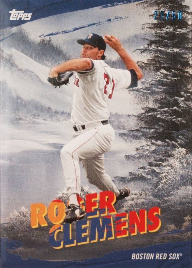 2023 Topps X Bob Ross the Joy of Baseball Painting the Corners Roger Clemens #PC3 Baseball Card