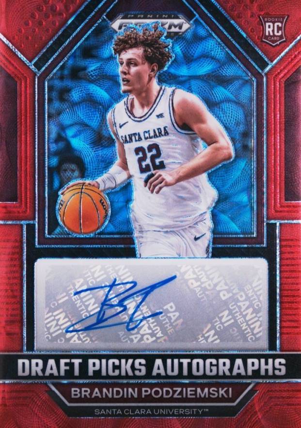 2023 Panini Prizm Draft Picks Draft Picks Autograph Brandin Podziemski #BPZ Basketball Card