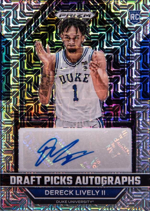 2023 Panini Prizm Draft Picks Draft Picks Autograph Dereck Lively II #DLV Basketball Card