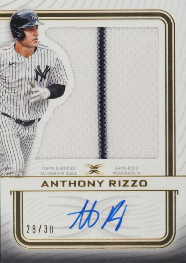 2023 Topps Definitive Collection Autograph Relic Collection Anthony Rizzo #ARCARI Baseball Card