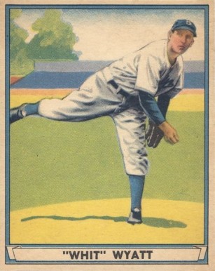 1941 Play Ball Whit Wyatt #55 Baseball Card