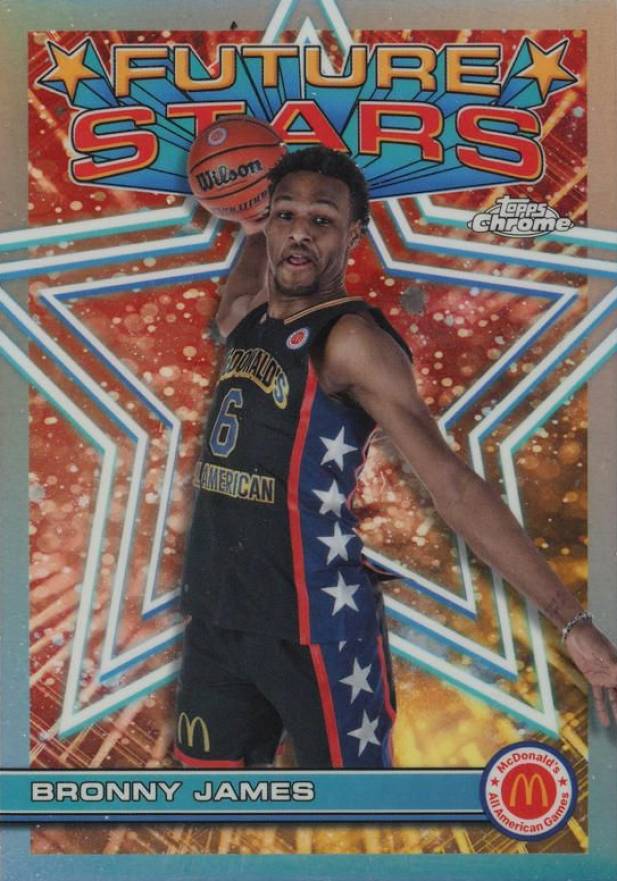 2023 Topps Chrome McDonald's All-American Future Stars Bronny James #FS10 Basketball Card