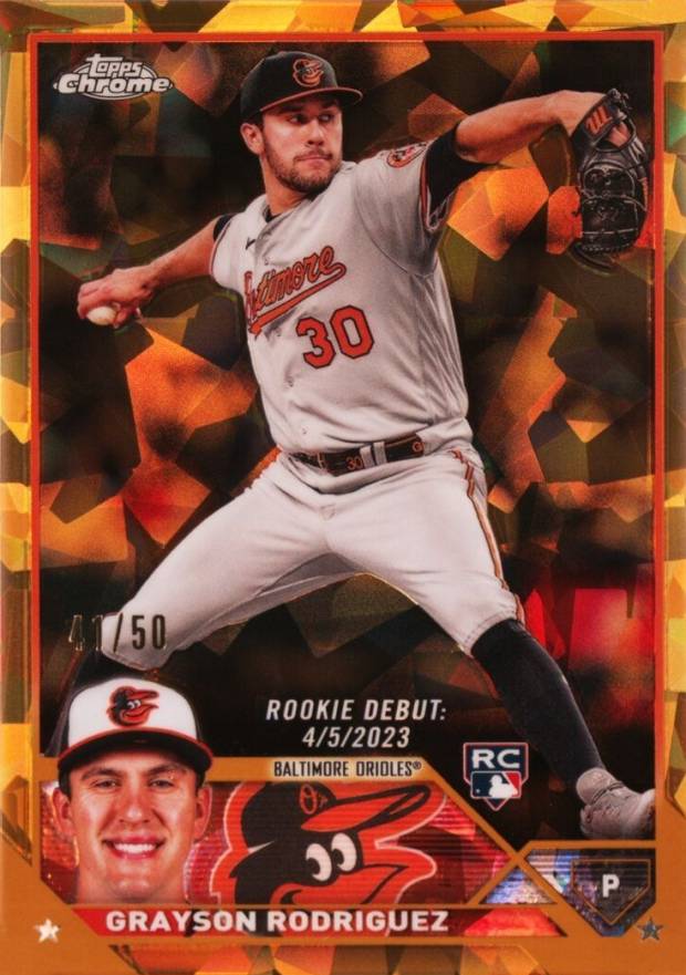 2023 Topps Chrome Update Sapphire Edition Grayson Rodriguez #35 Baseball Card