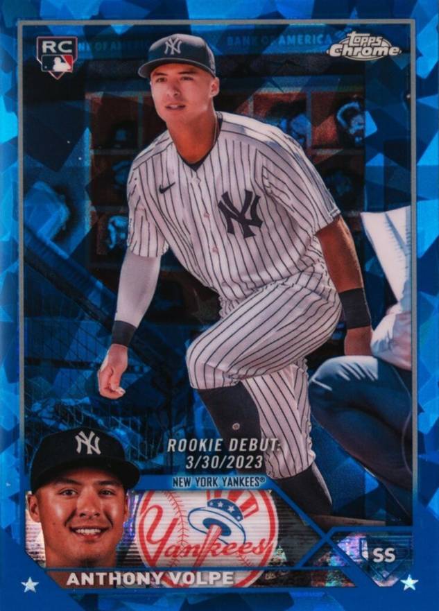 2023 Topps Chrome Update Sapphire Edition Anthony Volpe #163 Baseball Card