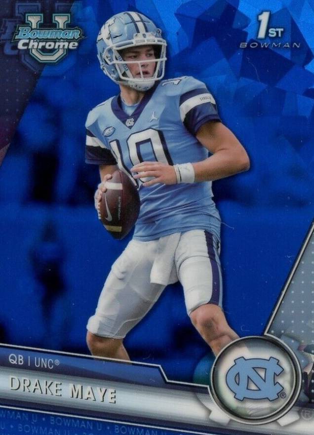 2023 Bowman University Chrome Sapphire Drake Maye #200 Football Card