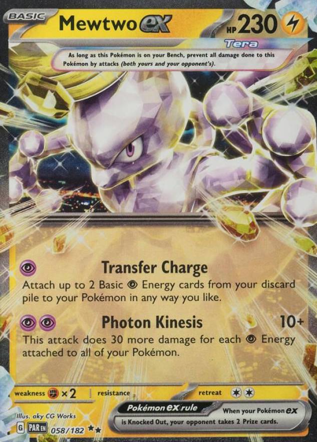 2023 Pokemon Par EN-Paradox Rift Mewtwo EX #058 TCG Card