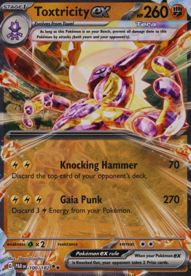 2023 Pokemon Par EN-Paradox Rift Toxtricity EX #100 TCG Card