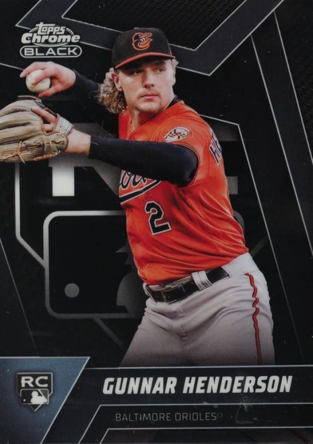 2023 Topps Chrome Black Gunnar Henderson #44 Baseball Card