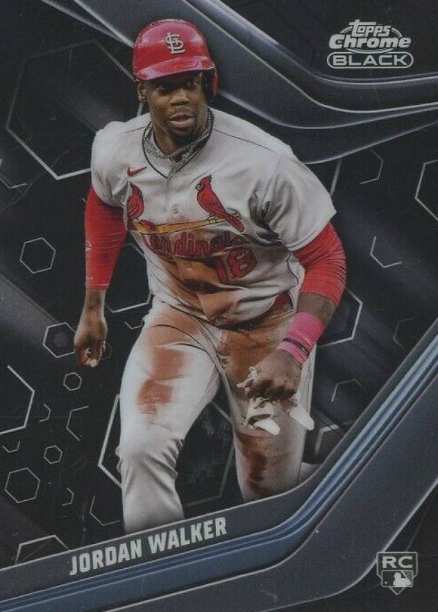 2023 Topps Chrome Black Jordan Walker #65 Baseball Card