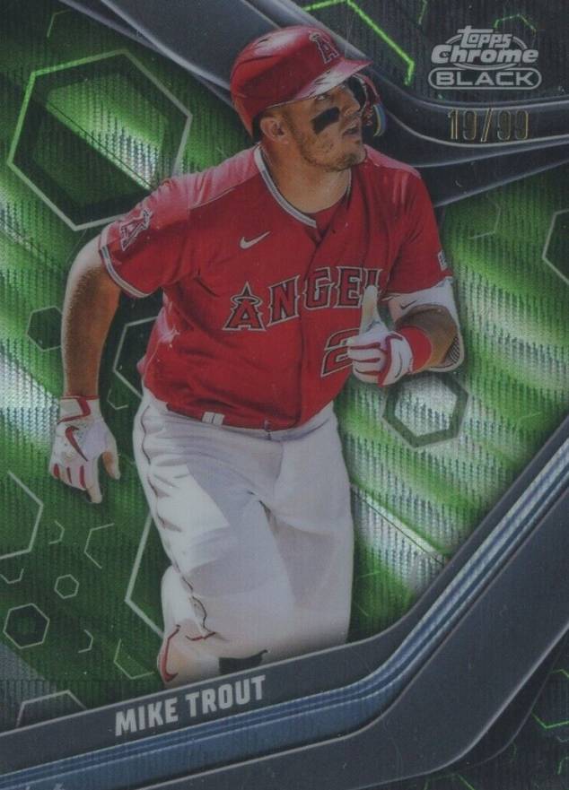 2023 Topps Chrome Black Mike Trout #100 Baseball Card