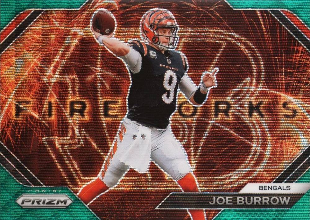 2023 Panini Prizm Fireworks Joe Burrow #F8 Football Card