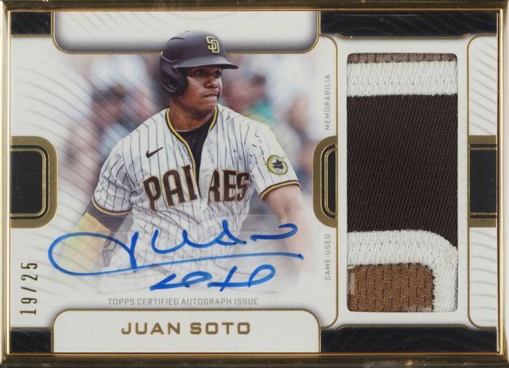 2023 Topps Definitive Collection Framed Autograph Patch Collection Juan Soto #FACJS Baseball Card