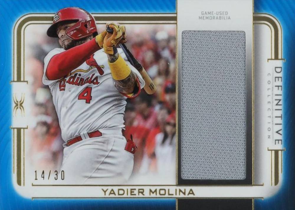 2023 Topps Definitive Collection Definitive Jumbo Relic Collection Yadier Molina #DJRYM Baseball Card