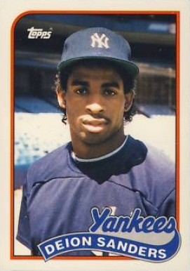 1989 Topps Traded Tiffany Deion Sanders #110T Baseball Card