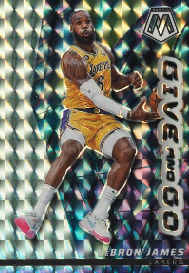 2022 Panini Mosaic Give and Go LeBron James #3 Basketball Card