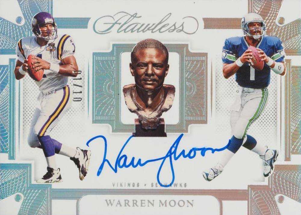 2022 Panini Flawless Career Progression Autographs Warren Moon #CPWM Football Card