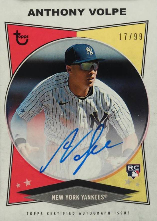 2023 Topps Brooklyn Collection Autograph Anthony Volpe #AV Baseball Card