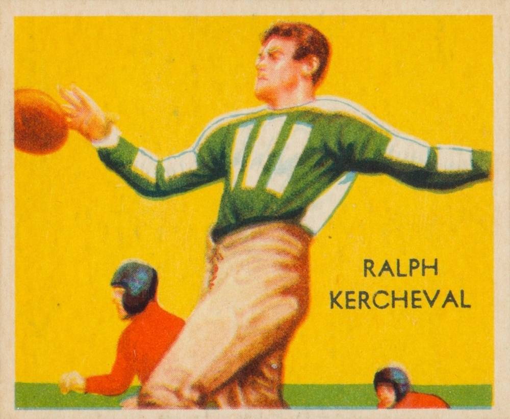 1935 National Chicle Ralph Kercheval #19 Football Card