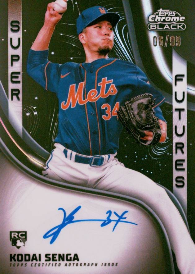 2023 Topps Chrome Black Super Futures Autograph Kodai Senga #KS Baseball Card