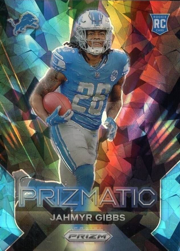 2023 Panini Prizm Prizmatic Jahmyr Gibbs #20 Football Card