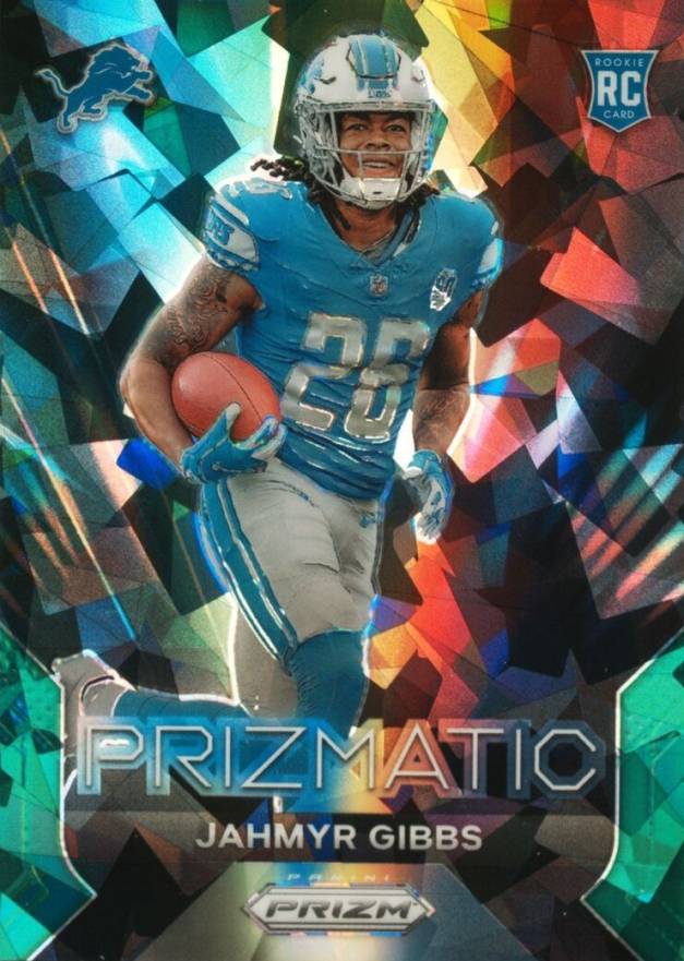 2023 Panini Prizm Prizmatic Jahmyr Gibbs #20 Football Card