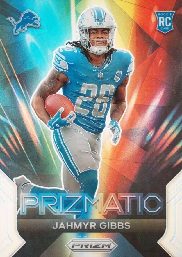 2023 Panini Prizm Prizmatic Jahmyr Gibbs #20 Football Card