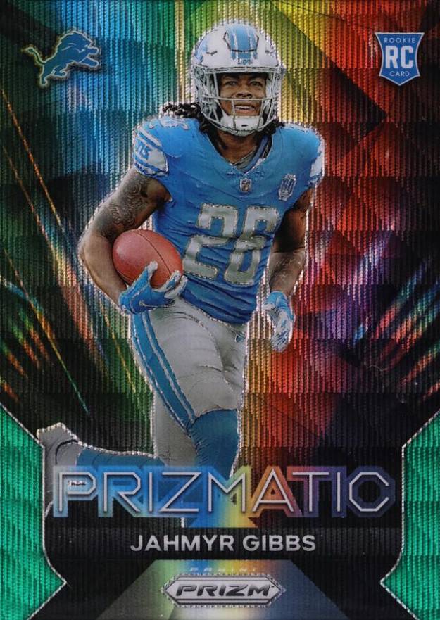 2023 Panini Prizm Prizmatic Jahmyr Gibbs #20 Football Card