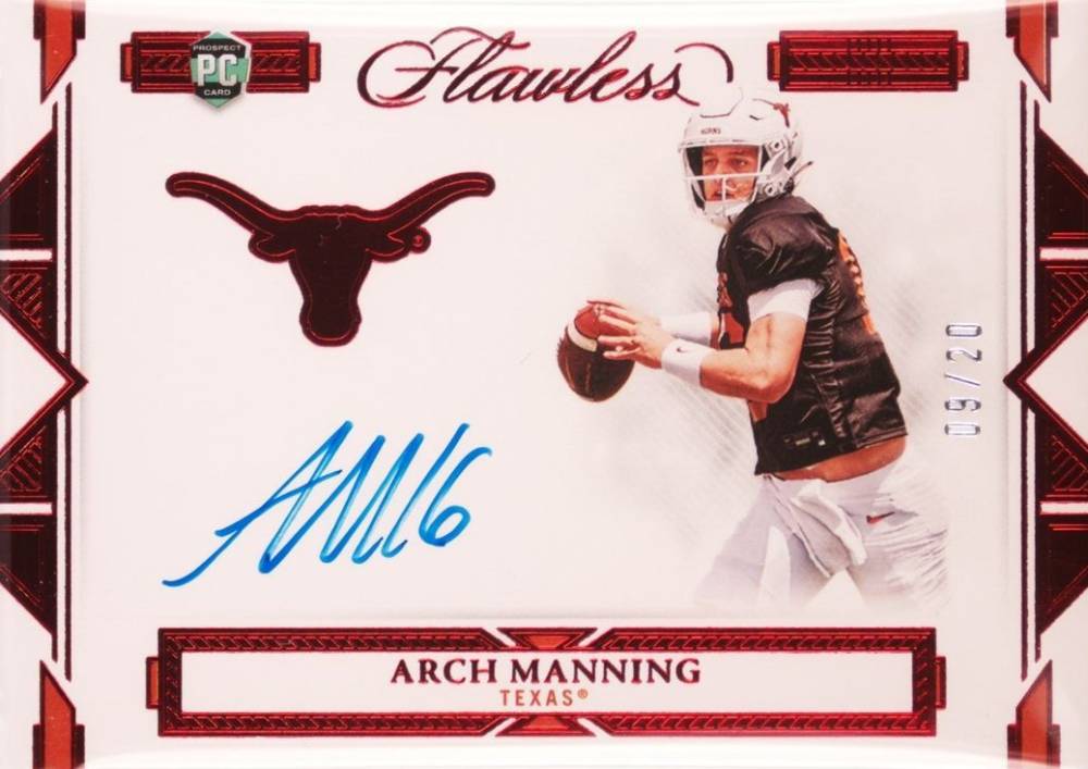 2023 Panini Flawless Collegiate Team Logo Signatures Arch Manning #TLSAMA Football Card