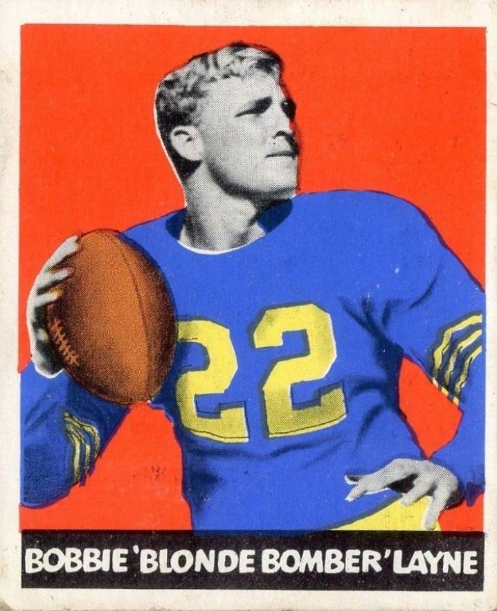 1948 Leaf Bobbie "Blonde Bomber" Layne #6 Football Card