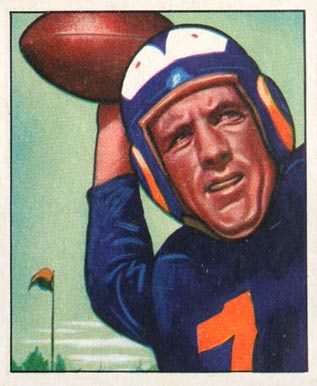 1950 Bowman Bob Waterfield #17 Football Card