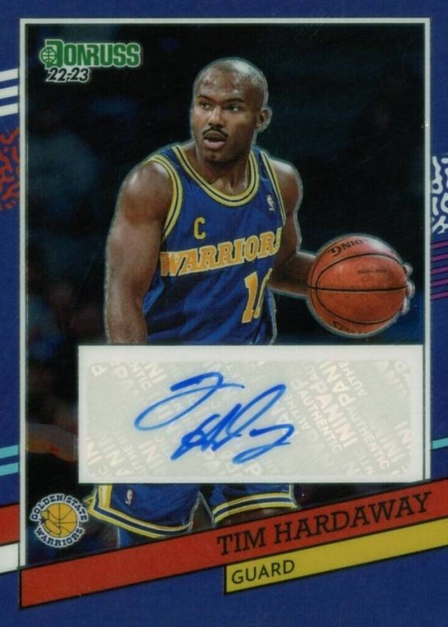 2022 Panini Donruss Optic Retro Series Signatures Tim Hardaway #THW Basketball Card