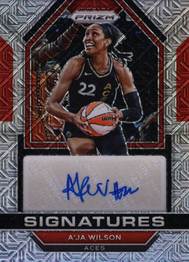 2023 Panini Prizm WNBA Signatures A'Ja Wilson #SGAJW Basketball Card